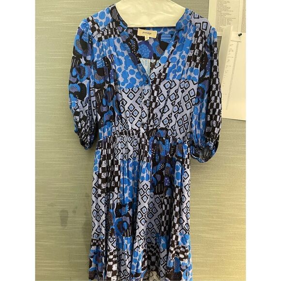 ANTHROPOLOGIE PORRIDGE  ISABEL MINI DRESS IN BLUE size  XS $ 59.00 - Picture 4 of 4